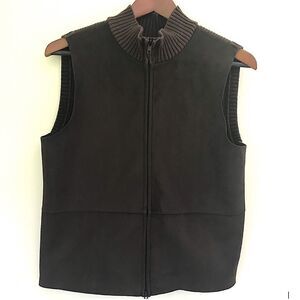 J. Jill  Faux Suede Zip Up Vest (XS)